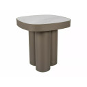 Stolik boczny ceramiczny Stella C 48x48cm czarna imitacja kamienia / ciemna miedź Signal