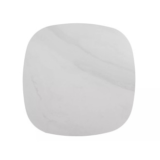 Stolik boczny ceramiczny Stella C 48x48cm czarna imitacja kamienia / ciemna miedź Signal
