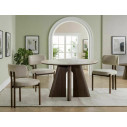 Stół okrągły z ceramicznym blatem Alzano Ceramic 120cm pandoro / orzech Signal