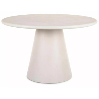 Stół na jednej nodze z mikrocementu Aurora 120cm ecru Signal