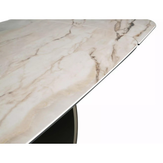 Stół rozkładany nowoczesny Casablanca Ceramic 198-274x98cm beż / ciemna miedź Signal