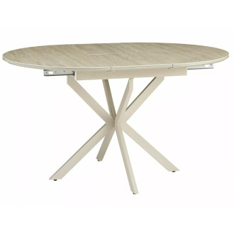 Stół ceramiczny rozkładany Gaston Ceramic 100-135x100cm trawertyn / kaszmir Signal
