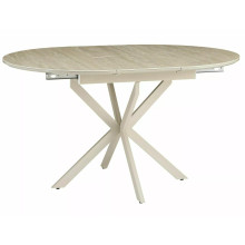 Stół ceramiczny rozkładany Gaston Ceramic 100-135x100cm trawertyn / kaszmir Signal