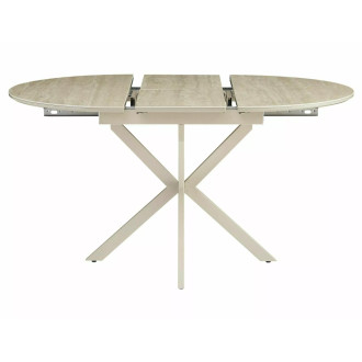 Stół ceramiczny rozkładany Gaston Ceramic 100-135x100cm trawertyn / kaszmir Signal