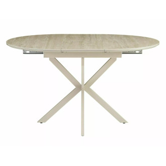 Stół ceramiczny rozkładany Gaston Ceramic 100-135x100cm trawertyn / kaszmir Signal
