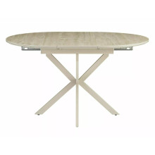 Stół ceramiczny rozkładany Gaston Ceramic 100-135x100cm trawertyn / kaszmir Signal
