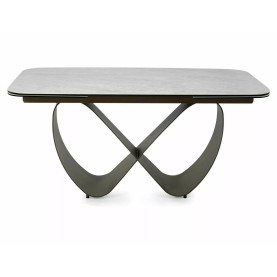Stół ceramiczny rozkładany Infinity Ceramic 160-240x95cm ceramika Taj Mahal / ciemna miedź Signal 2