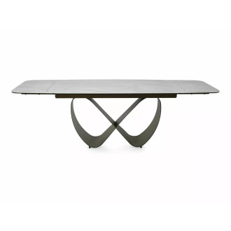 Stół ceramiczny rozkładany Infinity Ceramic 160-240x95cm ceramika Taj Mahal / ciemna miedź Signal