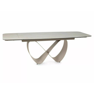Stół ceramiczny rozkładany Infinity Ceramic 160-240x95cm trawertyn / kaszmir Signal