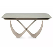 Stół ceramiczny rozkładany Infinity Ceramic 160-240x95cm trawertyn / kaszmir Signal
