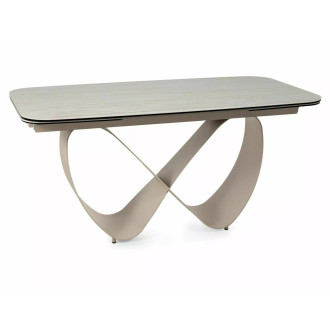 Stół ceramiczny rozkładany Infinity Ceramic 160-240x95cm trawertyn / kaszmir Signal