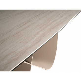 Stół ceramiczny rozkładany Infinity Ceramic 160-240x95cm trawertyn / kaszmir Signal