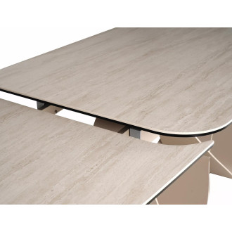 Stół ceramiczny rozkładany Infinity Ceramic 160-240x95cm trawertyn / kaszmir Signal