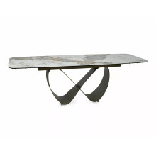 Stół ceramiczny rozkładany Infinity Ceramic 160-240x95cm ceramika Pandoro / ciemna miedź Signal