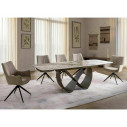 Stół ceramiczny rozkładany Infinity Ceramic 160-240x95cm ceramika Pandoro / ciemna miedź Signal
