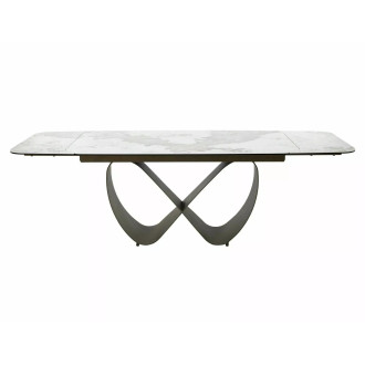 Stół ceramiczny rozkładany Infinity Ceramic 160-240x95cm ceramika Pandoro / ciemna miedź Signal