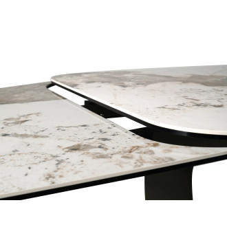 Stół ceramiczny rozkładany Infinity Ceramic 160-240x95cm ceramika Pandoro / ciemna miedź Signal