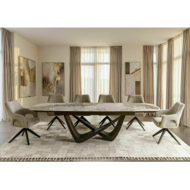 Stół ceramiczny nowoczesny Maranello Ceramic 200-290x98cm pandoro / ciemna miedź Signal