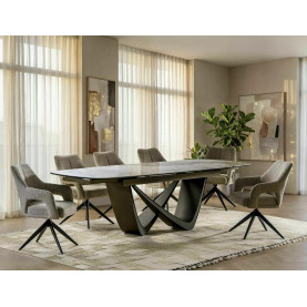 Stół ceramiczny nowoczesny Maranello Ceramic 200-290x98cm pandoro / ciemna miedź Signal 2