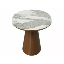 Stół owalny na jednej nodze rozkładany Marocco Ceramic 160-200x90cm ceramika / orzech Signal