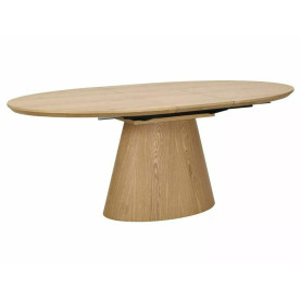 Stół owalny na jednej nodze rozkładany Marocco Ceramic 160-200x90cm dąb Signal 2