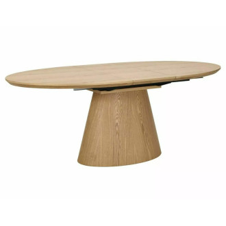 Stół owalny na jednej nodze rozkładany Marocco Ceramic 160-200x90cm dąb Signal