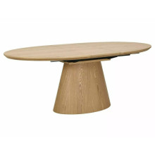 Stół owalny na jednej nodze rozkładany Marocco Ceramic 160-200x90cm dąb Signal