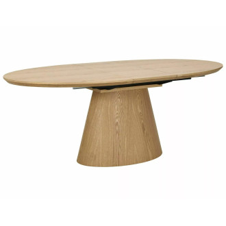 Stół owalny na jednej nodze rozkładany Marocco Ceramic 160-200x90cm dąb Signal