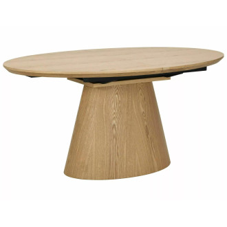 Stół owalny na jednej nodze rozkładany Marocco Ceramic 160-200x90cm dąb Signal
