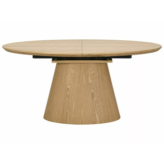 Stół owalny na jednej nodze rozkładany Marocco Ceramic 160-200x90cm dąb Signal