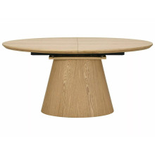 Stół owalny na jednej nodze rozkładany Marocco Ceramic 160-200x90cm dąb Signal