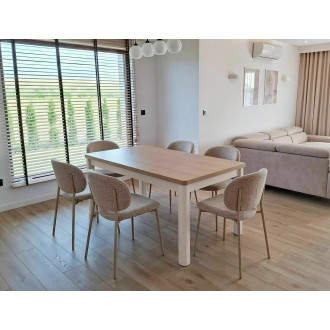 Stół prostokątny rozkładany Oskar 120-200x80cm dąb cremona torro / kaszmir Signal