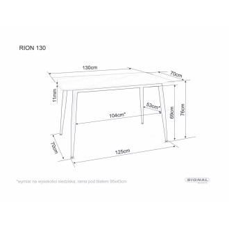 Stół ceramiczny prostokątny Rion 130cm trawertyn / kaszmir Signal