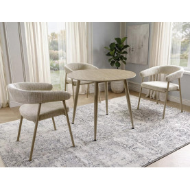 Stół ceramiczny okrągły Rion 90cm trawertyn / kaszmir Signal