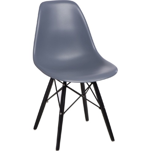 Skandynawskie Krzesło z tworzywa P016W PP ciemny szary/czarny D2.Design do kuchni, salonu i restauracji.