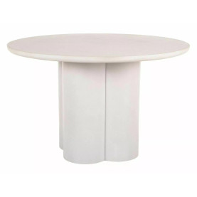 Stół z mikrocementu na jednej nodze Rosalia 120cm ecru Signal 2