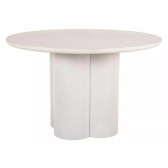 Stół z mikrocementu na jednej nodze Rosalia 120cm ecru Signal