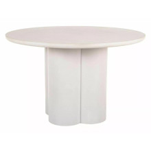 Stół z mikrocementu na jednej nodze Rosalia 120cm ecru Signal