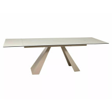 Stół nowoczesny z ceramicznym rozkładanym blatem Salvadore Ceramic 160-240x90cm trawertyn / kaszmir Signal