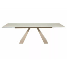 Stół nowoczesny z ceramicznym rozkładanym blatem Salvadore Ceramic 160-240x90cm trawertyn / kaszmir Signal
