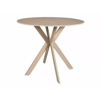 Stół okrągły ceramiczny Talia 90cm trawertyn / kaszmir Signal