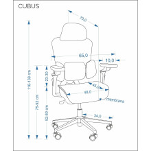Fotel biurowy ergonomiczny z siatki Cubus czarny Halmar