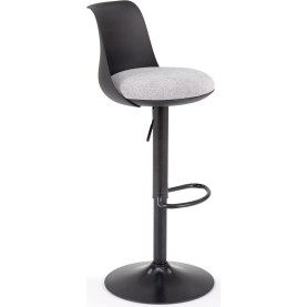 Hoker z tapicerowanym siedziskiem H127 czarny / popielaty Halmar