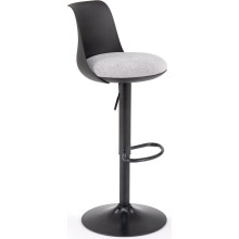 Hoker z tapicerowanym siedziskiem H127 czarny / popielaty Halmar