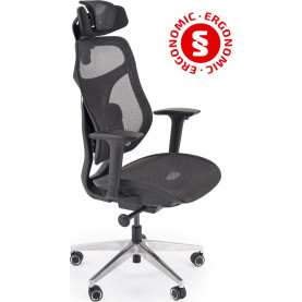 Fotel biurowy ergonomiczny z regulacją Otis czarny Halmar