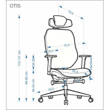 Fotel biurowy ergonomiczny z regulacją Otis czarny Halmar