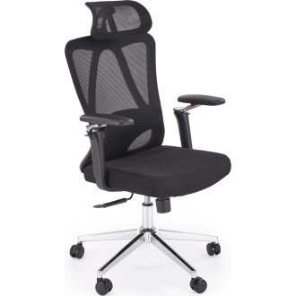 Fotel biurowy ergonomiczny z regulacją Rufino czarny Halmar