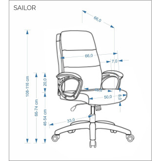Fotel biurowy tapicerowany Sailor popiel Halmar