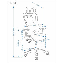Fotel biurowy ergonomiczny z regulacją Xeron czarny Halmar