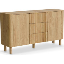 Komoda na nóżkach z frezowanymi szufladami Arango 150x40cm dąb hikora Halmar